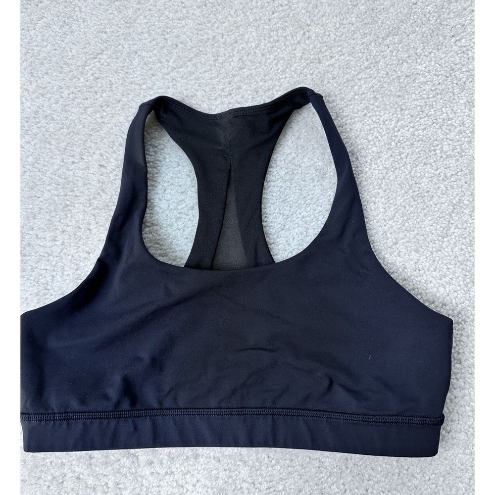Lululemon Mesh Racer Back Sport Bra Size 10 Black